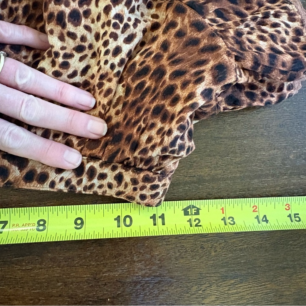 Aerie Leopard Tiered Ruffle Elastic Waist Mini Skirt Shorts 100% Cotton XSMALL - Picture 12 of 12